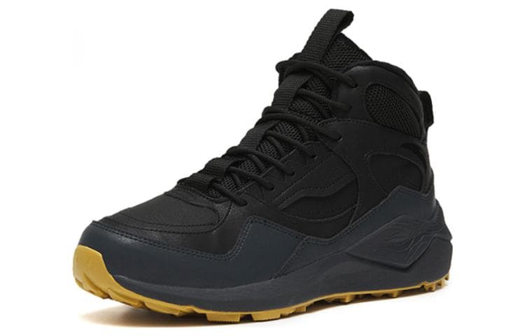 ANTA Life Collection Casual Shoes Men High-Top Black/Koala Gray 6