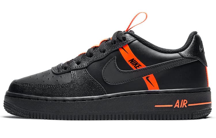 Nike Air Force 1 Low LV8 KSA Worldwide Pack Black Total Orange GS 2