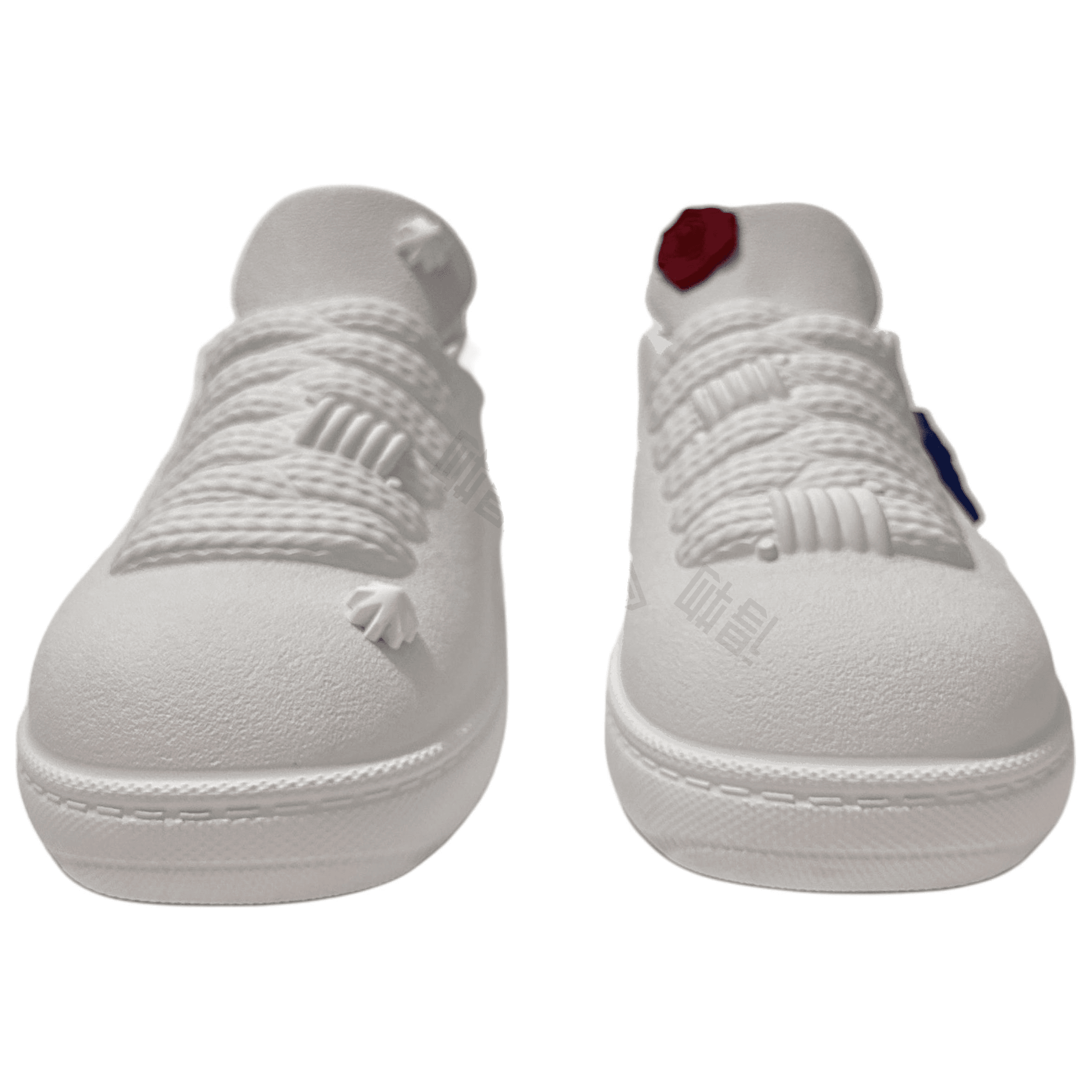 Burberry Bubble Round-Toe Lace-Up Low-Top Skate Shoes Women's White 6