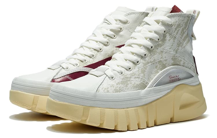LiNing Wave Casual Shoes Women's High-Top Antarctic Gray/Mist White 6