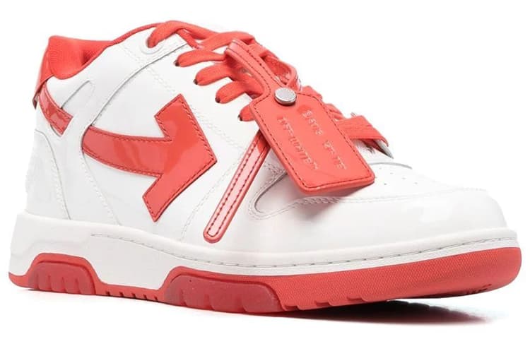 OFF WHITE Out Of Office Low Top Sneakers 'Red White' 3