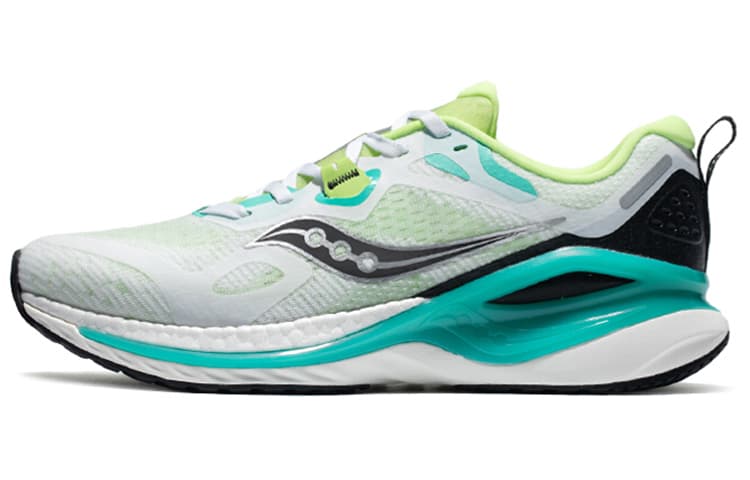 Saucony Phoenix Inferno 1 Lightweight Mesh Slip-Resistant Wear-Resistant Breathable Low-Top Running Shoes Men's White Green M Wide