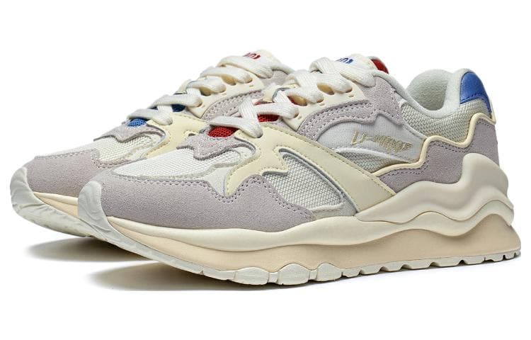 LiNing 001 Mountains And Seas Anti-Slip Wear-Resistant Low-Top Sports Casual Shoes Women's Ecru Custard 5
