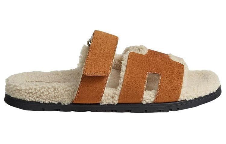HERMES Chypre Stylish Sandals Men's Brown 4