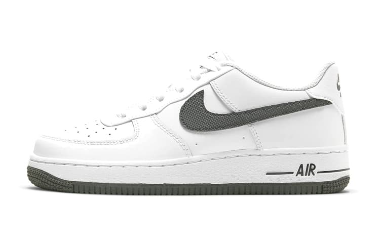 Nike Air Force 1 Low 'White Iron Grey Swoosh' GS