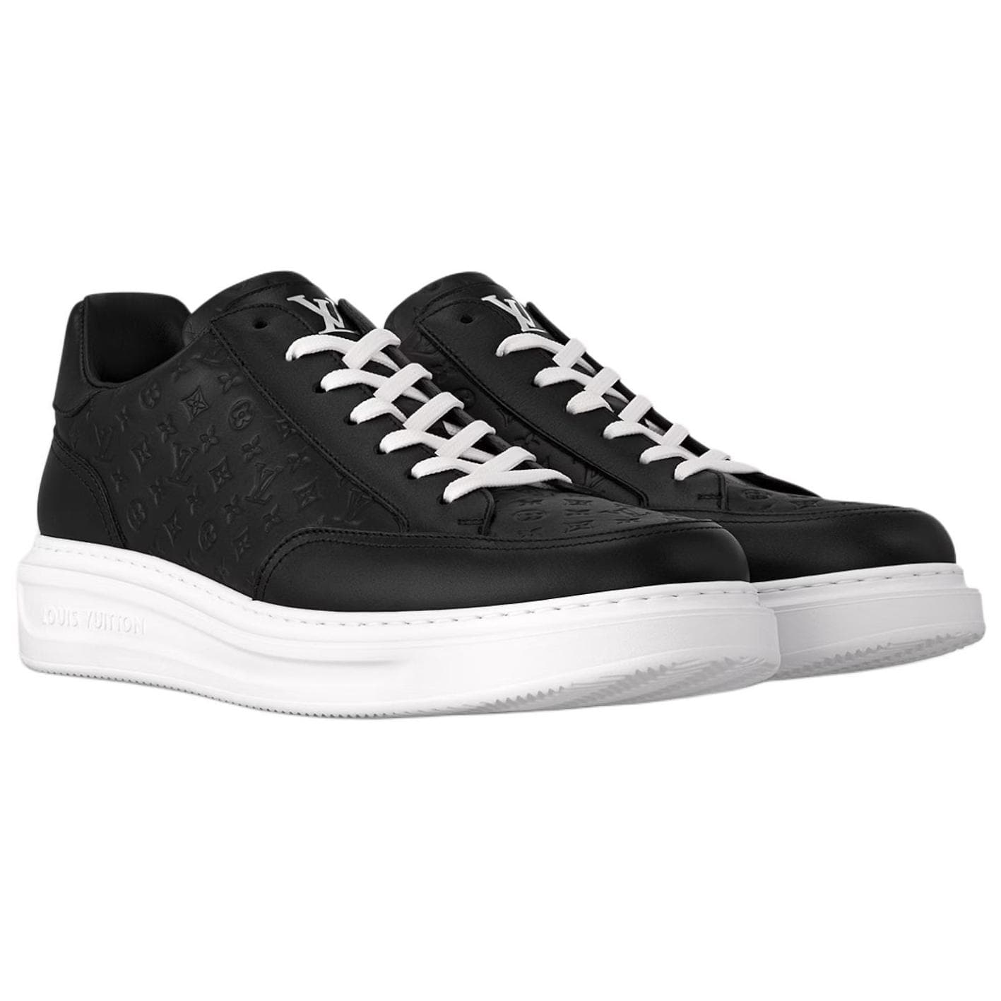 LOUIS VUITTON Beverly Hills Low-Top Casual Shoes Men's Black 5