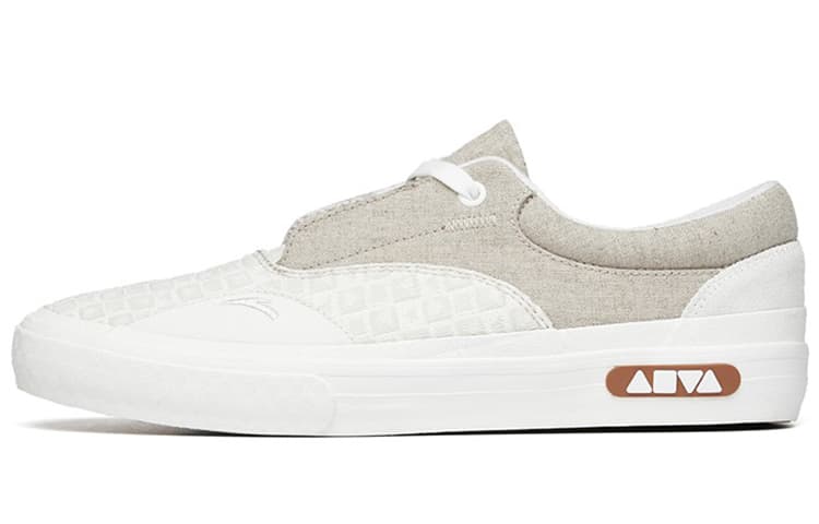 Anta Qian Xing Low-Top Skateboard Shoes Men's Gray White Lace-Up Version 2