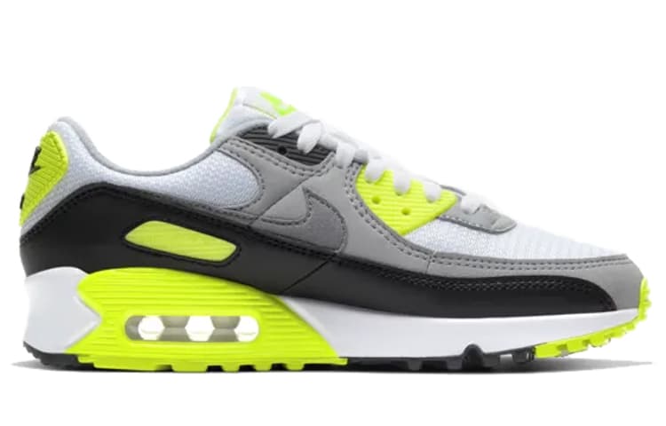 Nike Air Max 90 White Particle Grey Volt Women's 4