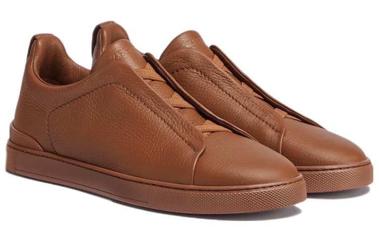 Zegna Leather Slip-on Sneakers 3