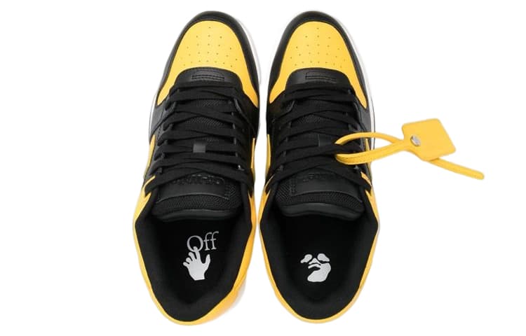 OFF WHITE Out Of Office Ooo Low Tops Black Yellow 6