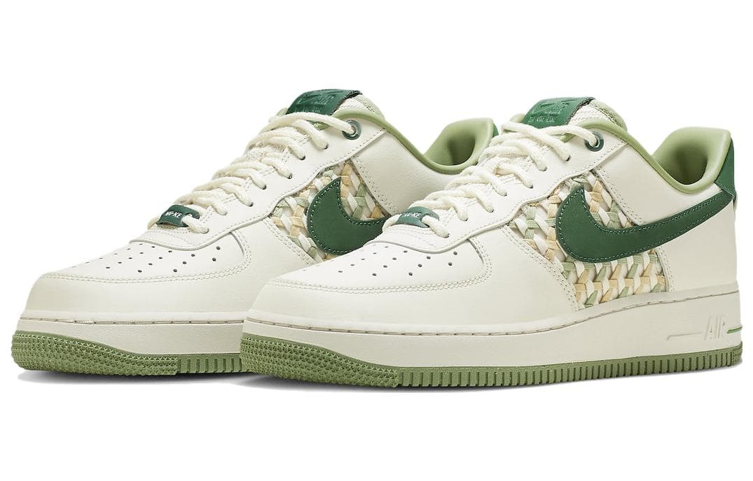 Nike Air Force 1 Low '07 Premium NAI KE Bamboo Weave Sail Gorge Green 6