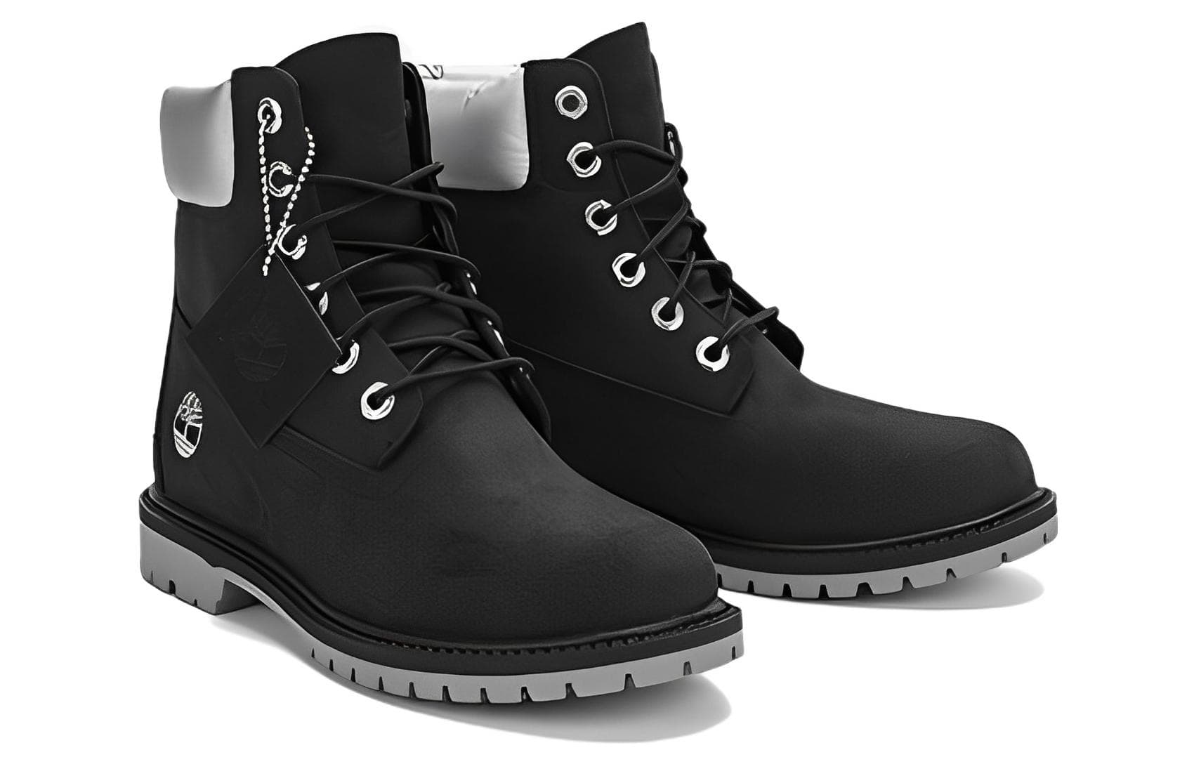 Timberland 6 Inch Heritage Cupsole Waterproof Boots 'Black Nubuck With Silver Collar' Women's 5