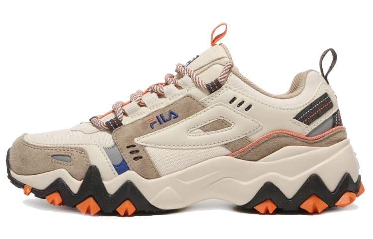 FILA Oakment Tr Cushioning Anti-Slip And Wear-Resistant Low-Top Casual Shoes Unisex Khaki Korean Style