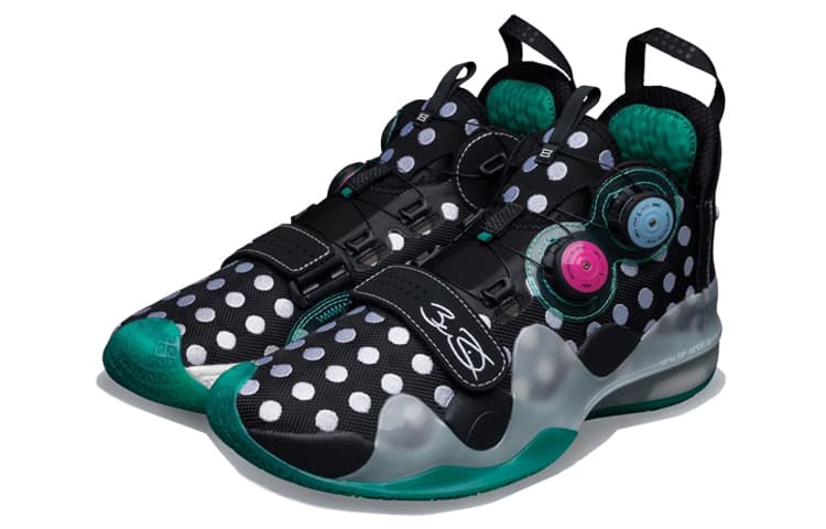 LiNing WOW 8 Durable Breathable Mid-Top Basketball Shoes Black 3