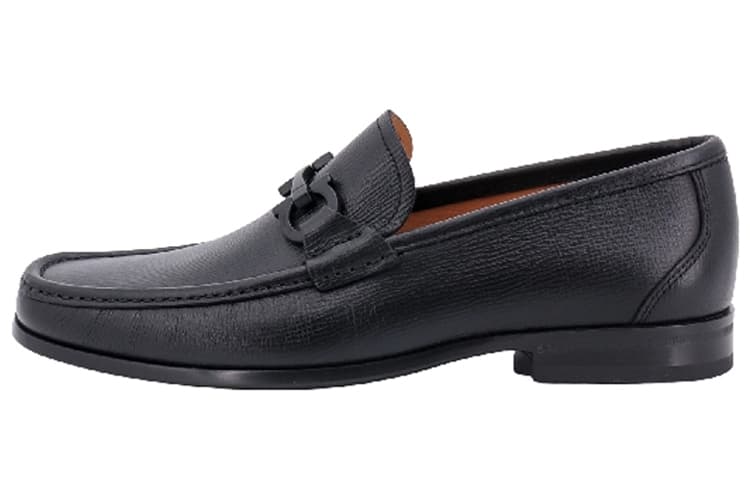 FERRAGAMO Almond-toe Leather Loafers