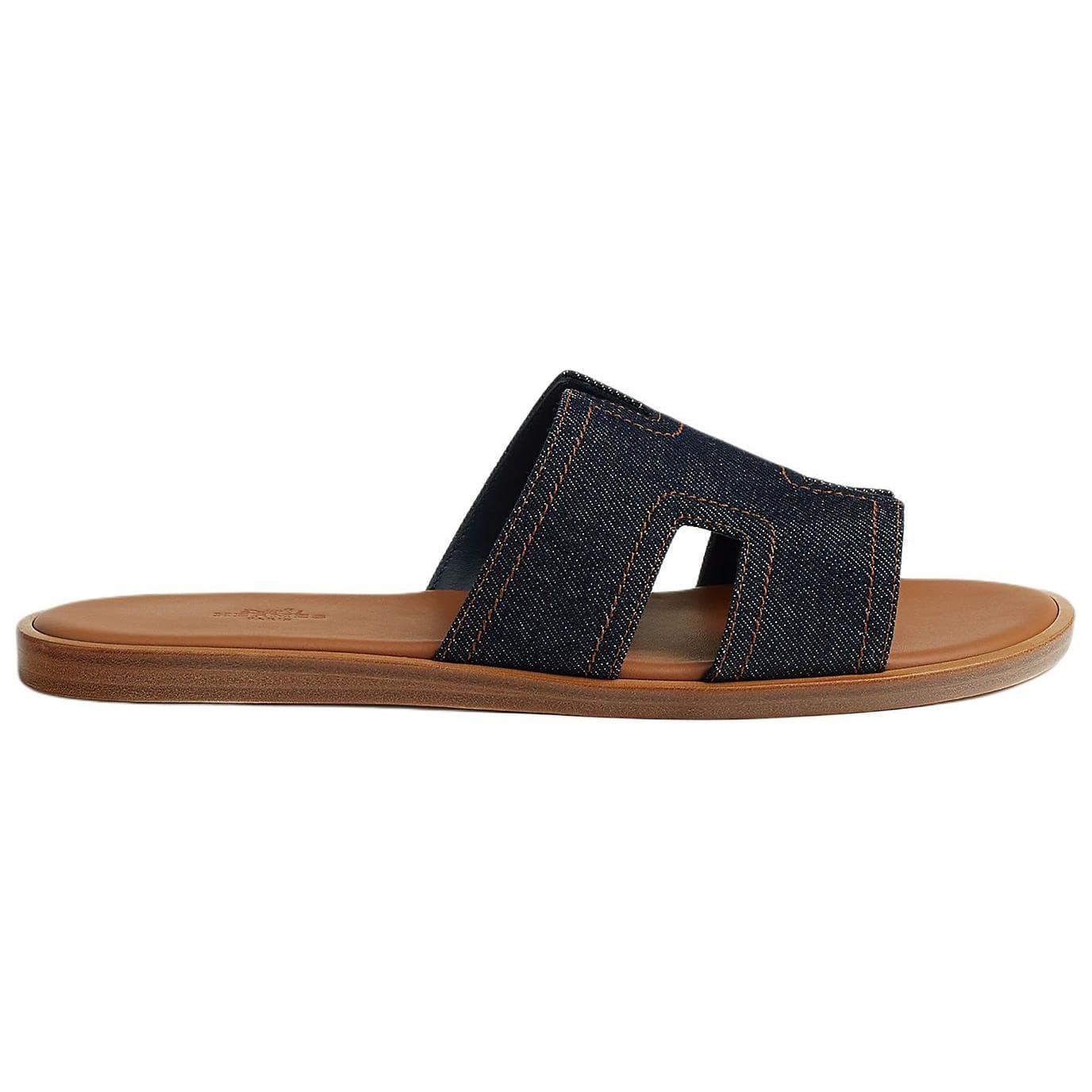 HERMES Izmir Slide Slippers Men's Blue 3