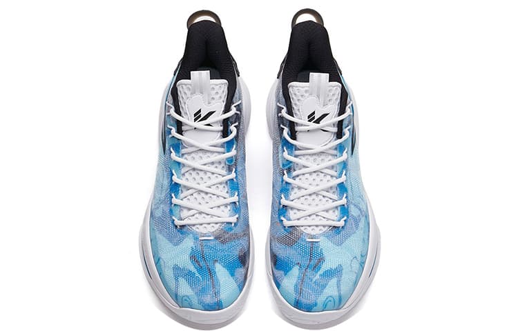 ANTA Mountain 2 Basketball Shoes Men Low-Top Light Blue/Matte Blue/ANTA White 6