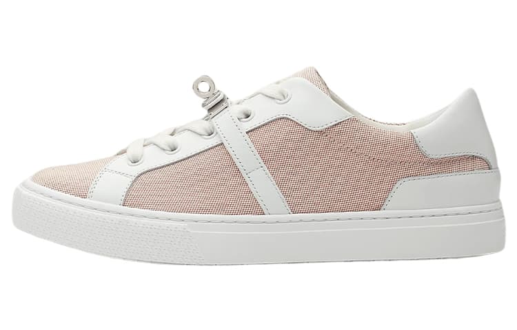 HERMES Skateboard Shoes Women's Low-Top White Pink 2