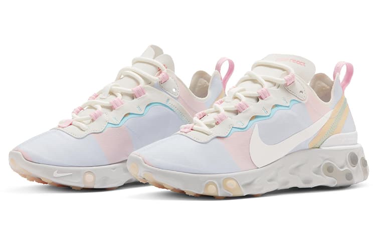 Nike React Element 55 White Crimson Gold Women's 6