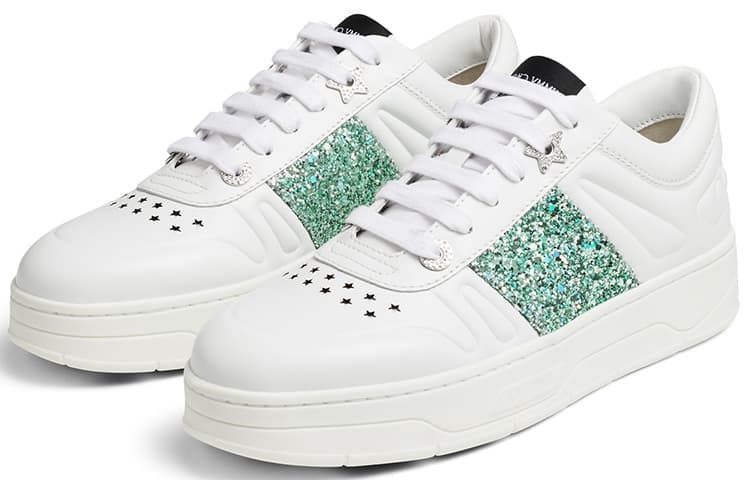 Jimmy Choo Hawaii Casual Shoes Women's Low-Top Mint Green 5