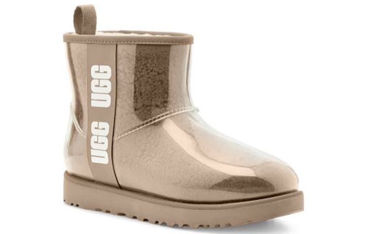 UGG Classic Clear Mini Large Logo Fleece Lined '' Women's 5