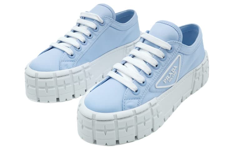 PRADA Double Wheel Re nylon Gabardine Sneakers 'Blue' Women's 3