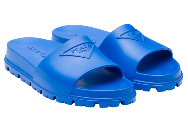 PRADA Rubber Slides Light Blue 6