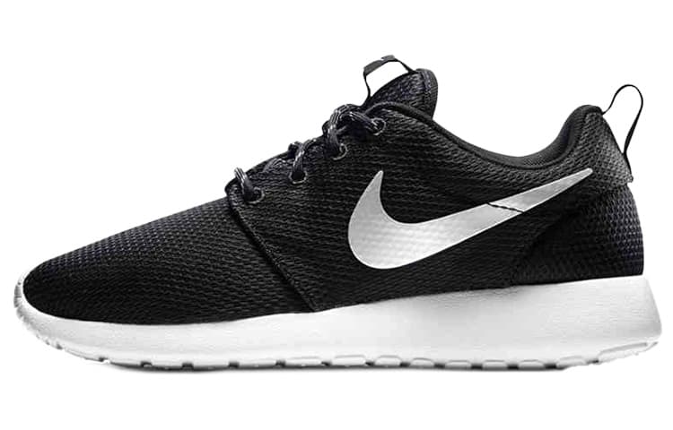 Nike Roshe One Black/Metallic Platinum White Women's 2