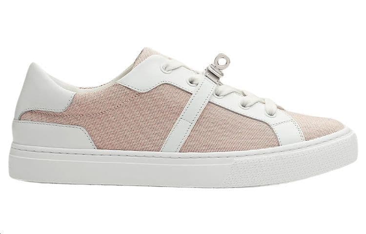 HERMES Skateboard Shoes Women's Low-Top White Pink 4