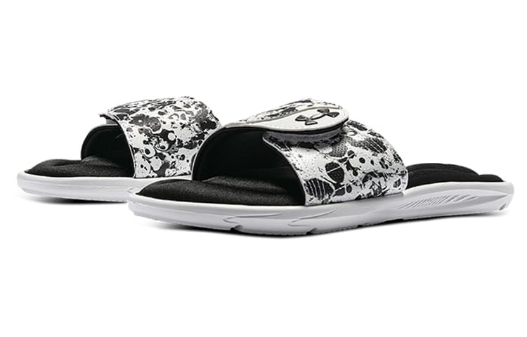 Under Armour Ignite 6 Graphic Strap Slide 'Black White' Women's 6