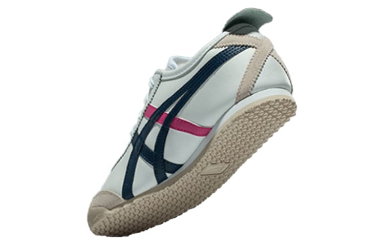 Onitsuka Tiger MEXICO 66 Slip-Resistant Low-Top Casual Shoes Unisex White Red 5