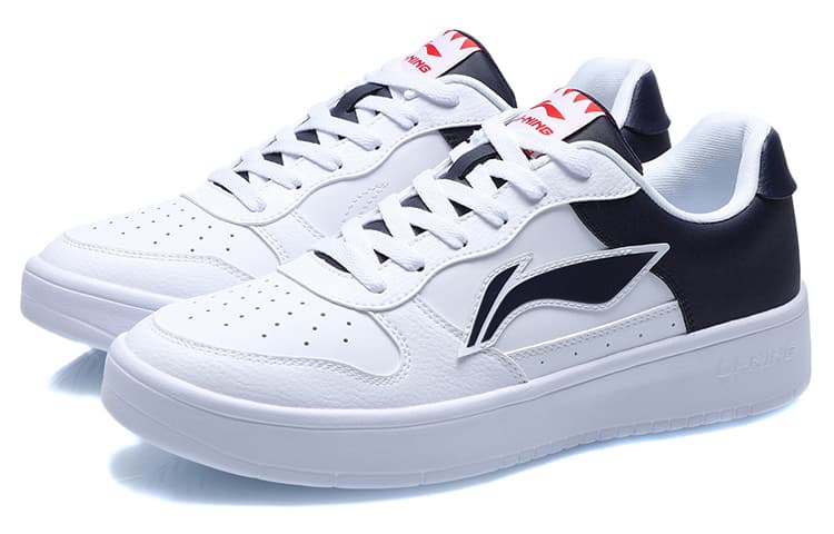 LiNing Sports Life Collection Skateboard Shoes Men's White Blue 6