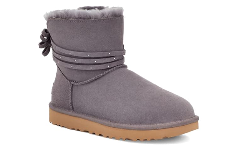 UGG Mini Bailey Bling Bow 'Grey' Women's 6
