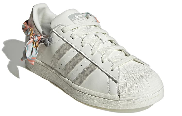 Adidas Originals Superstar Skateboard Shoes Women's Low Top Tea White 6