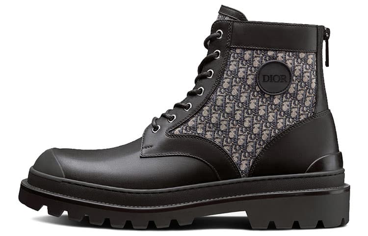 DIOR Explorer Ankle Boot Black Beige DIOR Oblique Jacquard 2