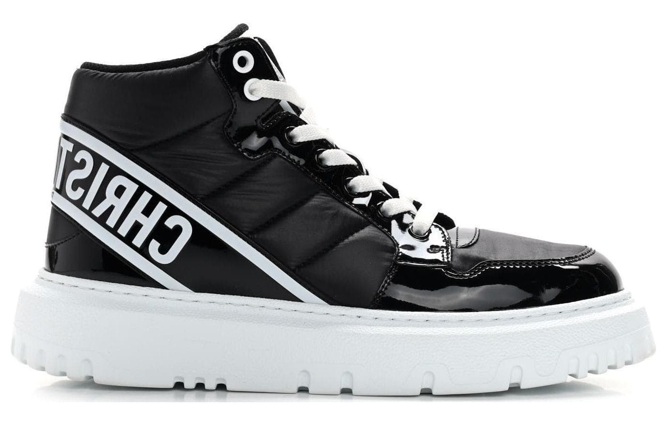 DIOR D Player High Top Stylish Skateboarding Shoes Women's Black 3