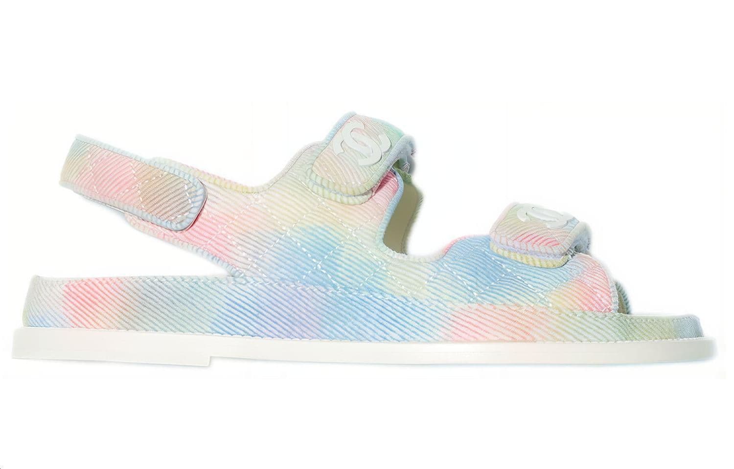 CHANEL Strap Sandals Women's Pink Blue 3