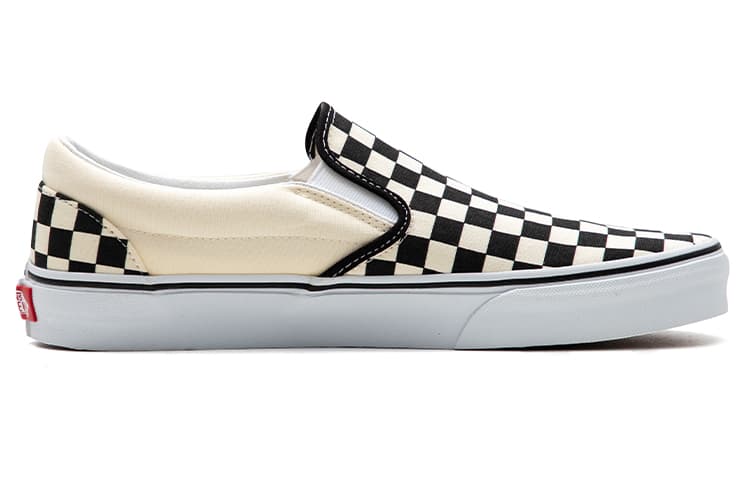 Vans Slip-on Skateboard Shoes Unisex Low-Top Black White Checkerboard 5