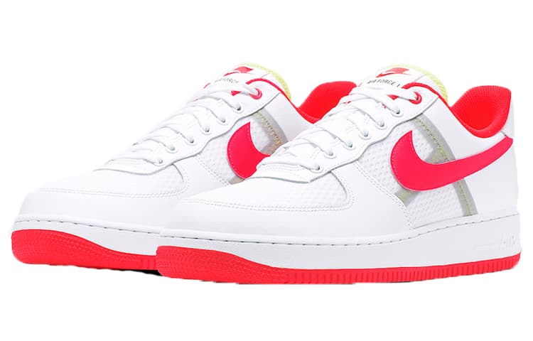 Nike Air Force 1 Low Transparent White Crimson 5