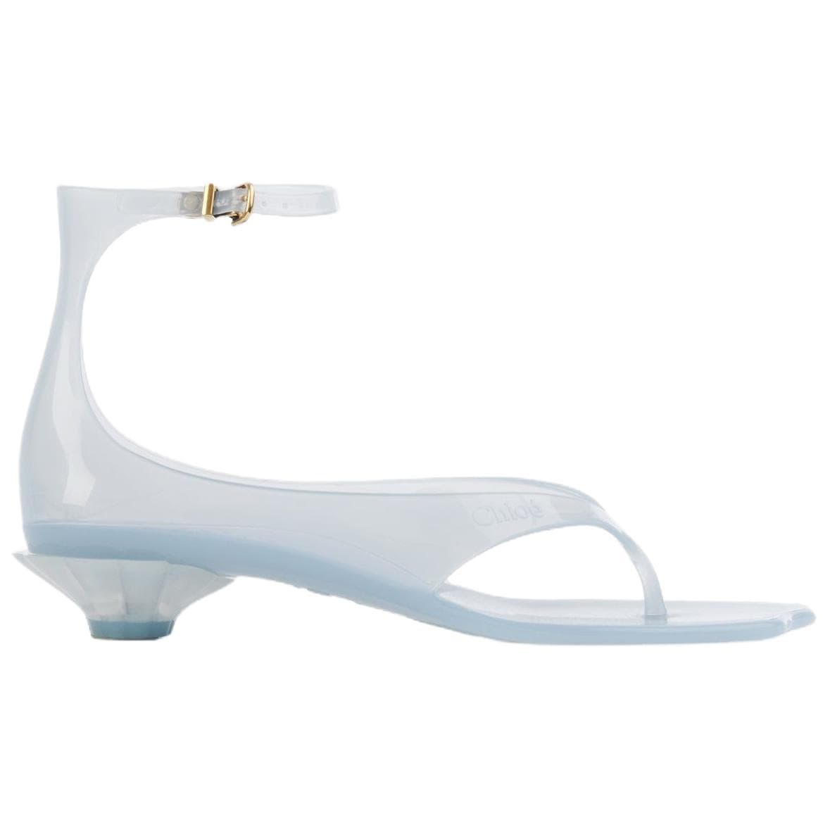 Chloe Jelly Square Buckle Strap Sandals Women's Blue 4
