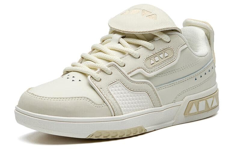 Anta AOYU Slip-Resistant Cushioning Low-Top Skateboard Shoes Women's White Yellow 5