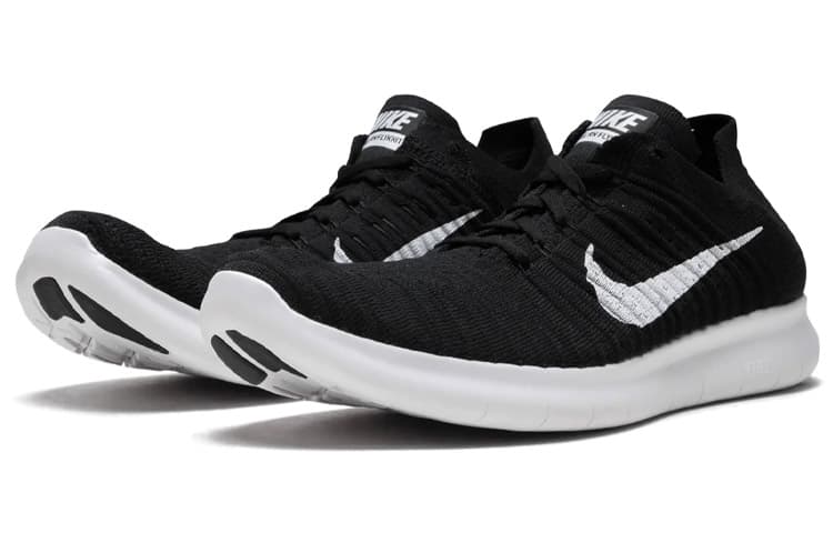 Nike Free Run Flyknit Black/White 3