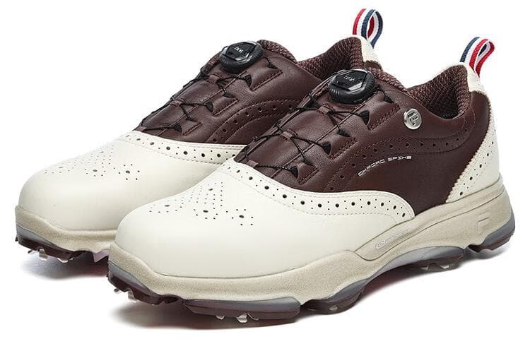 FILA Golf Oxford Spike Sneakers 'White Brown' 6