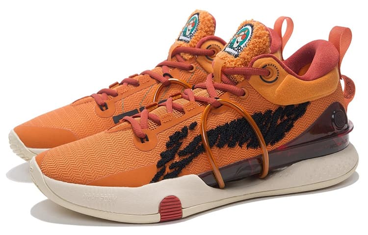 Disney x LiNing Speed 8 Premium Anti-Slip Wear-Resistant Low-Top Basketball Shoes Men's Jam Orange 4