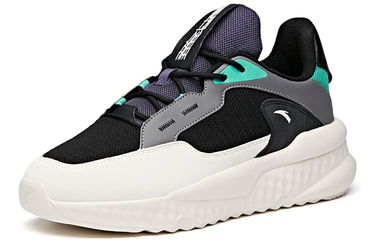 ANTA Unruly Series Casual Shoes Men Low-Top Black White Purple 4