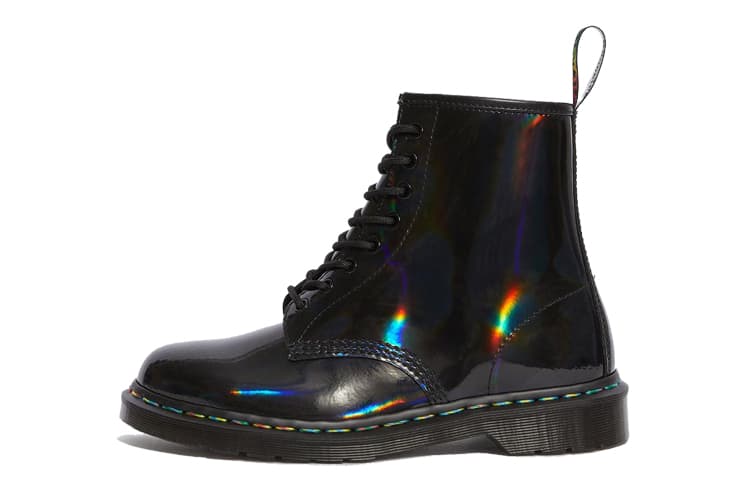 Dr.Martens 1460 Black Rainbow Lace Up Ankle Boots Black