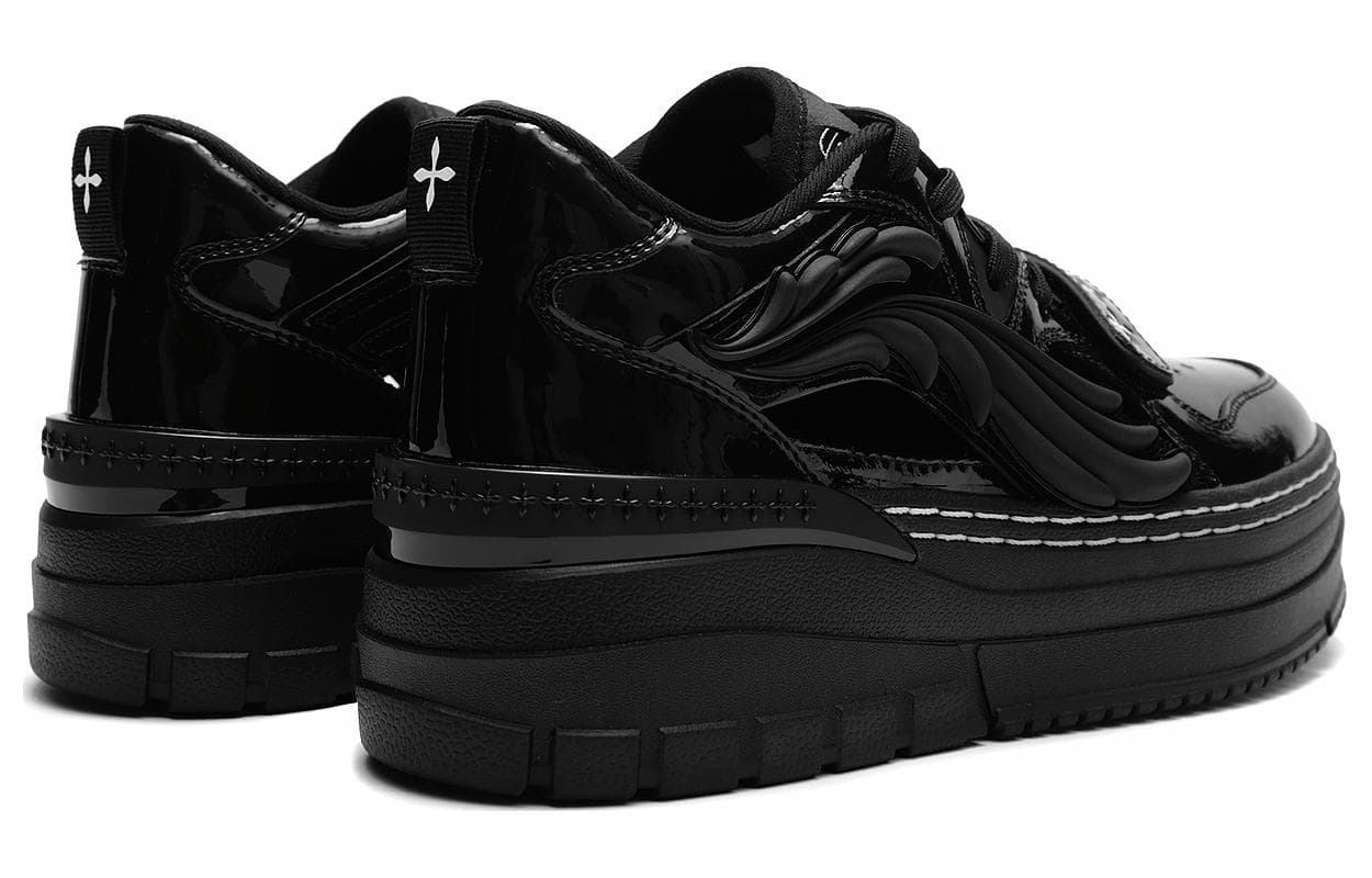 SMFK x LiNing Wave Platform Low-Top Skateboard Shoes Women's Black 6