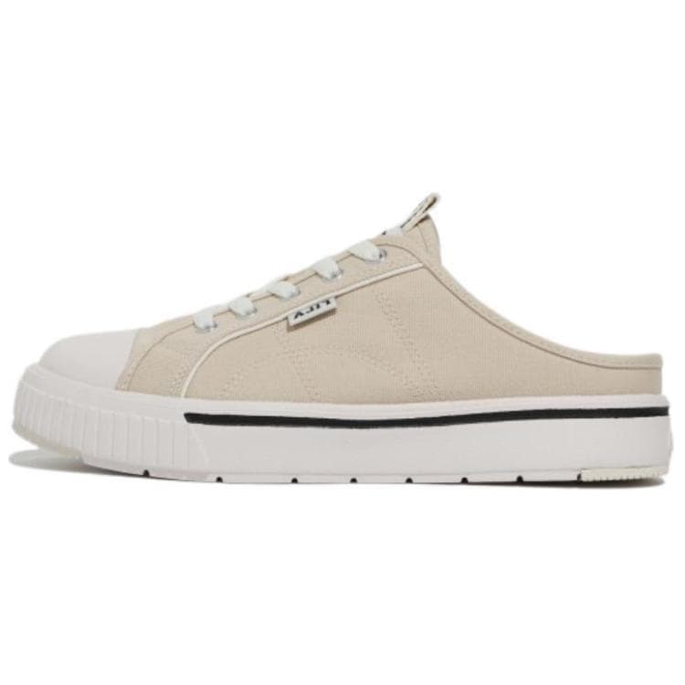 FILA Court Retro Low-Top Canvas Shoes Unisex Beige Korean Style 2