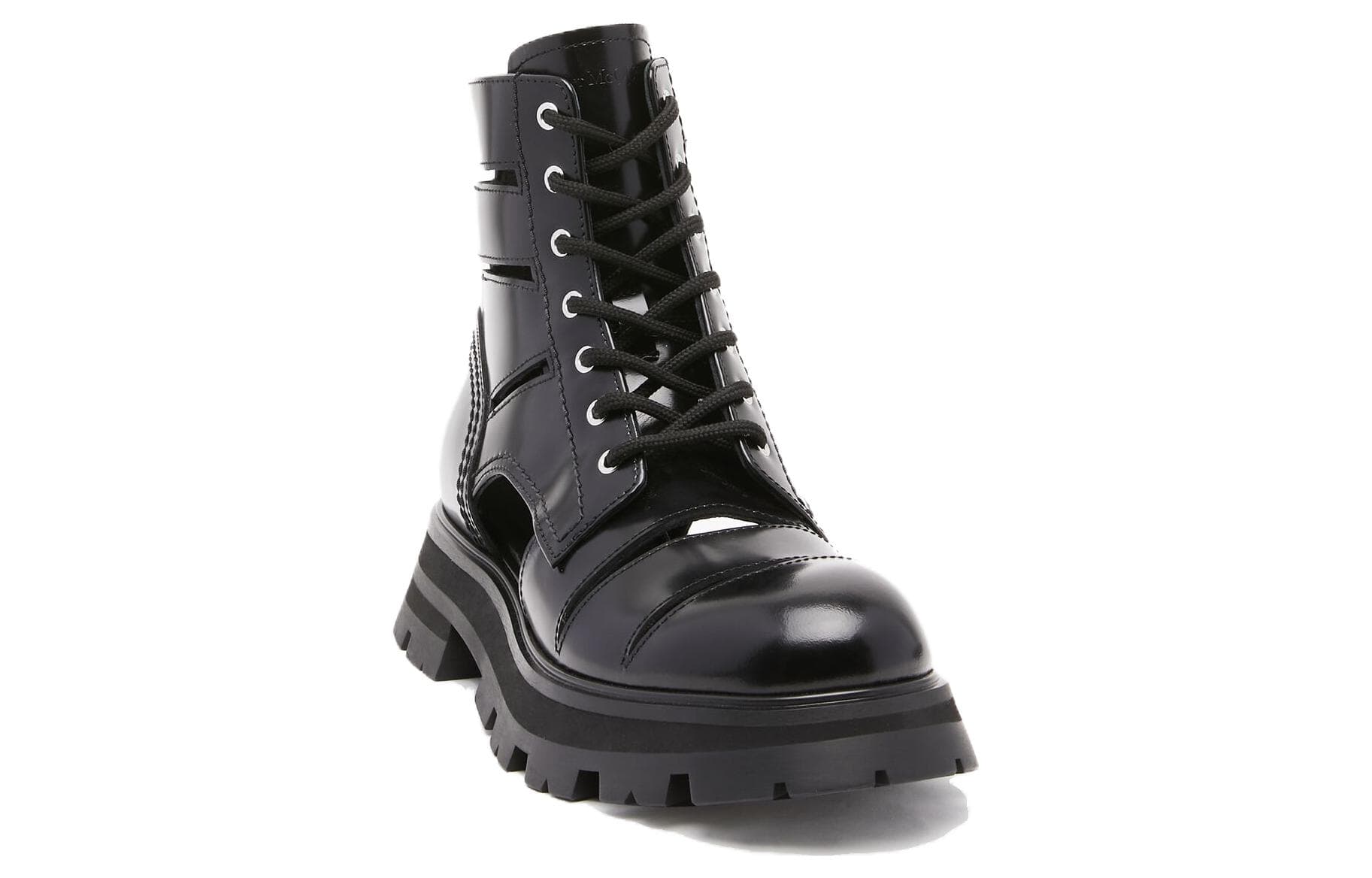 Alexander McQueen Wander Cut-out Combat Boots 6