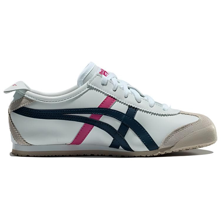 Onitsuka Tiger MEXICO 66 Slip-Resistant Low-Top Casual Shoes Unisex White Red 4